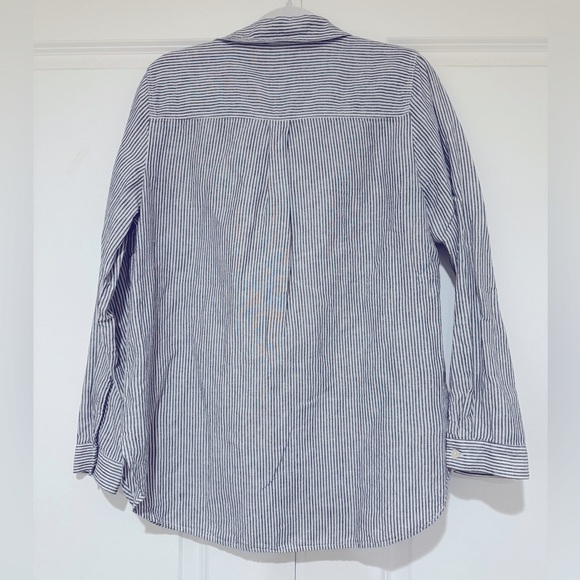 J.Crew High-low tunic top sz M blue/grey - Picture 6 of 8